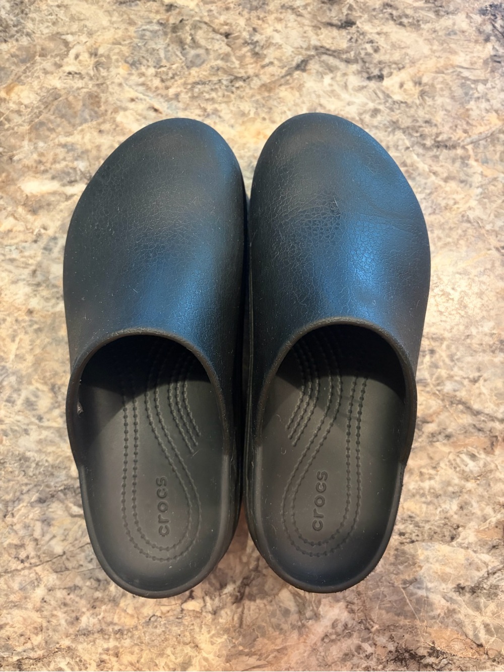 CROCS Slip-On Clog Mules in Black